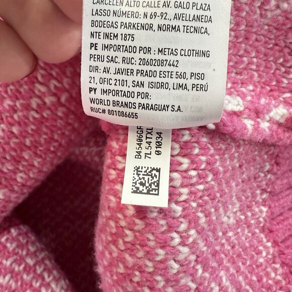 American Eagle Sweater Womens Small Pink Oversized‎ Bandana Paisley Cozy Soft - Picture 8 of 9